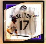 Todd Helton Autographed Jersey Inscribed HOF '24 Framed Lighted Shadowbox