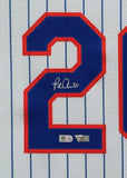 SUEDE FRAMED N.Y. METS PETE ALONSO AUTOGRAPHED SIGNED JERSEY FANATICS HOLO