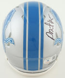David Montgomery Signed Detroit Lions Speed Mini Helmet (Beckett) Iowa State RB