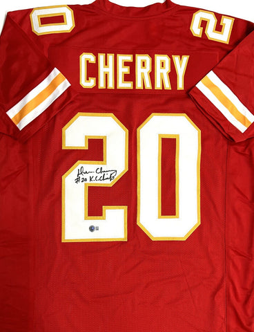 Chiefs Pro Bowler DERON CHERRY Signed Custom Replica KC Red Jersey AUTO - BAS