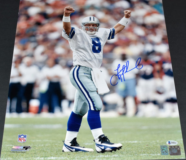 TROY AIKMAN AUTOGRAPHED SIGNED DALLAS COWBOYS 16x20 PHOTO BECKETT