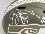 LARGENT & ZORN AUTOGRAPHED SEAHAWKS SALUTE SERVICE FULL SIZE AUTHENTIC HELMET