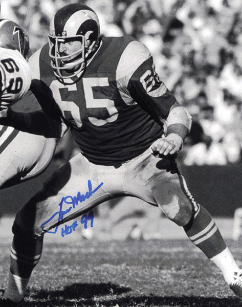 Tom Mack Autographed Signed 8x10 Photo Los Angeles Rams "HOF 99" SKU #247432