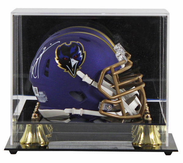Ravens Ray Lewis Signed 2024 On-Field Alt Speed Mini Helmet W/ Case BAS Witness