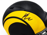KYREN WILLIAMS AUTOGRAPHED RAMS ECLIPSE BLACK MINI HELMET BECKETT WITNESS 224758