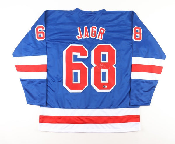 Jaromir Jagr Signed New York Rangers Jersey (Beckett) N.Y Record 54 Goals Season