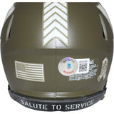 John Riggins Signed Washington Commanders Salute Mini Helmet Beckett 42290