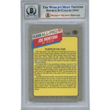 Joe Montana Autographed 1991 Fleer All-Pro #19 Slab Trading Card Beckett 49932