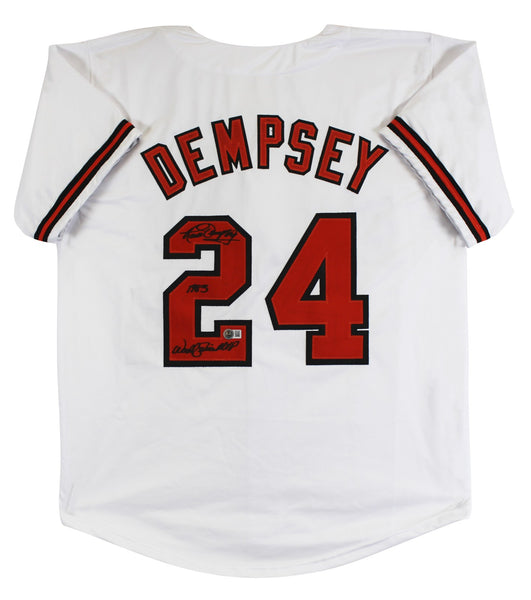 Rick Dempsey "1983 World Series MVP" Signed White Pro Style Jersey BAS Witnessed