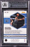 Anthony Edwards Signed 2020 Panini Mosaic #201 Rookie Card Auto 10! BAS Slabbed