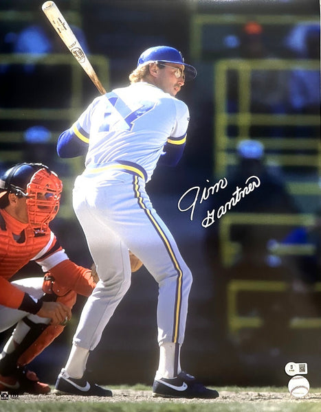 Milw Brewers 1982 AL Champion JIM GANTNER Signed 16x20 Photo #11 AUTO - BAS