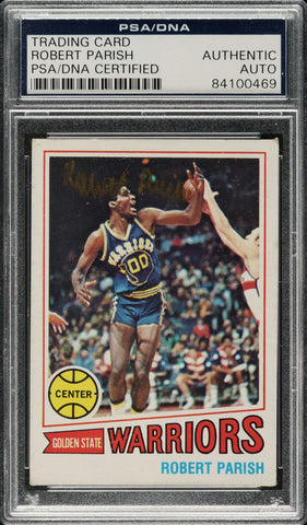 Robert Parrish Signed 1977-78 Topps #111 Golden State Warriors Rookie Card PSA