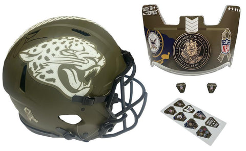 TREVOR LAWRENCE Autographed Salute To Service - Navy Authentic Helmet FANATICS