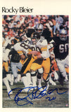Rocky Bleier Signed Pittsburgh Steelers Mini Poster 3/5 Beckett 46151