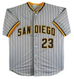 Fernando Tatis Jr. Authentic Signed Grey Pinstripe Pro Style Jersey JSA