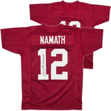 ALABAMA JOE NAMATH AUTOGRAPHED SIGNED MAROON JERSEY "WILLIE" PSA/DNA 243280