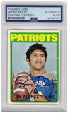 Jim Plunkett Signed Patriots 1972 Topps RC Football Card #65 -(PSA Encapsulated)