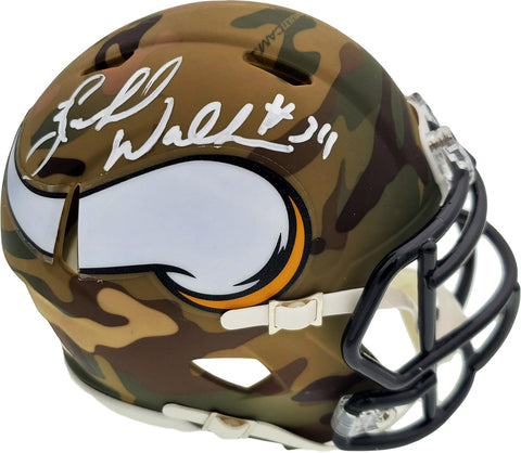 Herschel Walker Signed Minnesota Vikings Camo Speed Mini Helmet Beckett