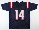 Mohamed Sanu Signed Patriots Blue Jersey (JSA COA) New England All Pro W.R.