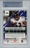 Ray Lewis Signed 2004 Leaf Rookies & Star #10 Trading Card Beckett Slab 43379