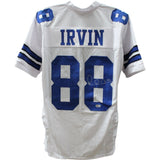 Michael Irvin Autographed/Signed Pro Style XL White Jersey Beckett 28114