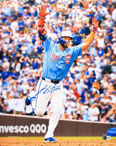 Michael Busch Signed 16x20 Chicago Cubs, Walk Off Base Hit Photo (Beckett)