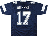 Brandon Aubrey Autographed Blue Pro Style Jersey - Prova *Black
