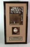 Willie Mays Autographed Baseball Framed w/ 8x10 Photo Stacks of Plaques COA