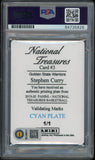 2019 Panini National Treasures Plate 1/1 Stephen Curry PSA/DNA Auto GEM MINT 10
