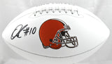 Quinshon Judkins Autographed Cleveland Browns Logo Football - Beckett W Hologram