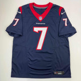 Autographed/Signed C.J CJ Stroud Houston Blue Nike Football Jersey Fanatics COA