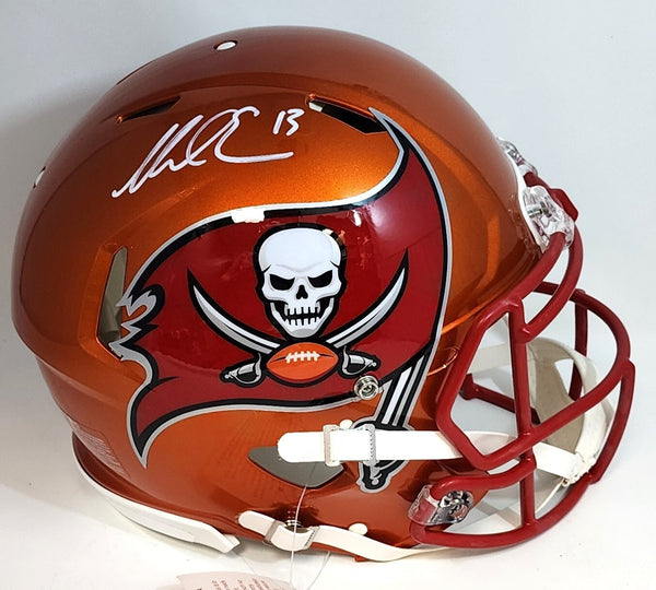 Buccaneers MIKE EVANS Signed Full Size Riddell FLASH Authentic Helmet AUTO BAS