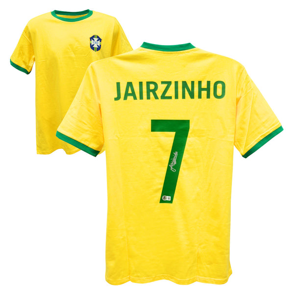 Jairzinho Signed Vintage Brazil FC Home Soccer Jersey #7 with Beckett COA