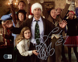 CHEVY CHASE & D'ANGELO AUTOGRAPHED 8X10 PHOTO CHRISTMAS VACATION BECKETT 236573