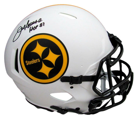 Joe Greene HOF Steelers Signed/Inscr Full Size Lunar Authentic Helmet JSA 163709