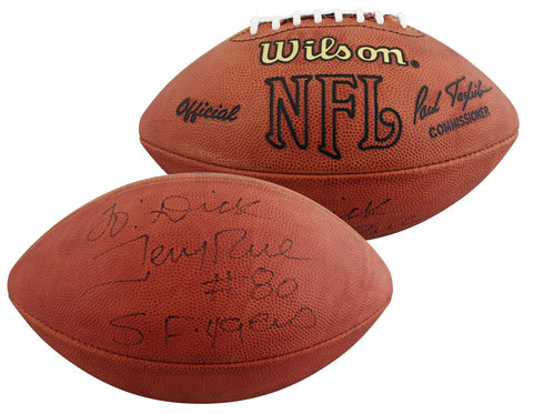 49ers Jerry Rice Authentic Signed Wilson Official Nfl Football BAS #BV01122