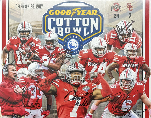 Ohio State 2017 Cotton Bowl Team Autographed/Signed by (10) 11 x 14 Photo 211686