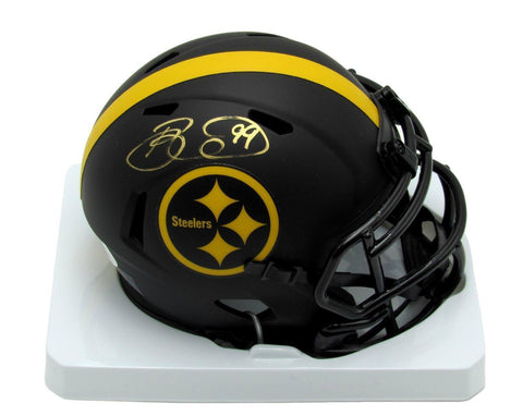 Brett Keisel Autographed Black Mini Eclipse Football Helmet Steelers JSA