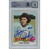 Lynn Dickey Autographed/Signed Oilers 1975 Topps #243 Trading Card Beckett 49374