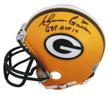 Packers Ahman Green "GBP HOF 14" Signed VSR4 Rep Mini Helmet W/ Case BAS 2