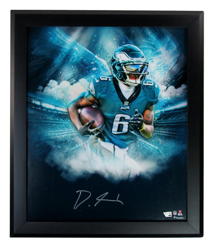 DeVonta Smith Signed/Auto 16X20 Photo Philadelphia Eagles Framed Fanatics 205182
