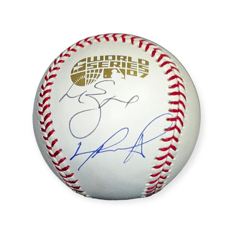 David Ortiz & Manny Ramirez Signed Autographed 2007 World Series Baseball JSA