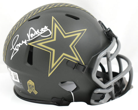 Tony Dorsett Signed Dallas Cowboys Salute 2025 Speed Mini Helmet -Beckett W Holo