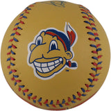 Bob Feller Autographed Cleveland Indians Baseball 1948 Champs HOF Beckett 51596