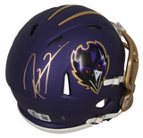 Ray Lewis Autographed Baltimore Ravens 2024 Alternate Mini Speed Helmet Beckett
