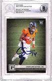 Courtland Sutton Autographed 2018 Panini #323 Trading Card Beckett 38527