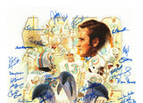 1972 DOLPHINS PERFECT SEASON AUTOGRAPHED 20X24 LITHO 40 SIGS SHULA FANATICS