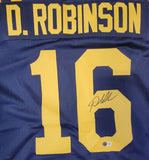 DENARD ROBINSON AUTOGRAPHED SIGNED COLLEGE STYLE CUSTOM XL JERSEY BECKETT QR