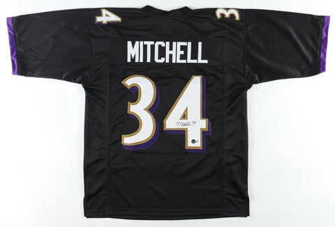 Keaton Mitchell Signed Baltimore Ravens Jersey (Beckett) Ex-East Carolina U / RB