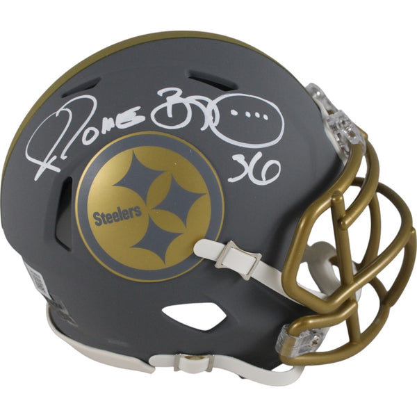 Jerome Bettis Autographed Pittsburgh Steelers Slate Mini Helmet Beckett 49232